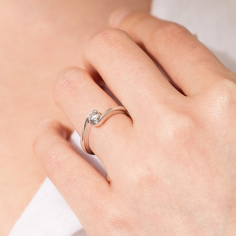 Platinum Diamond Embrace Ring-Ring-Walker & Hall