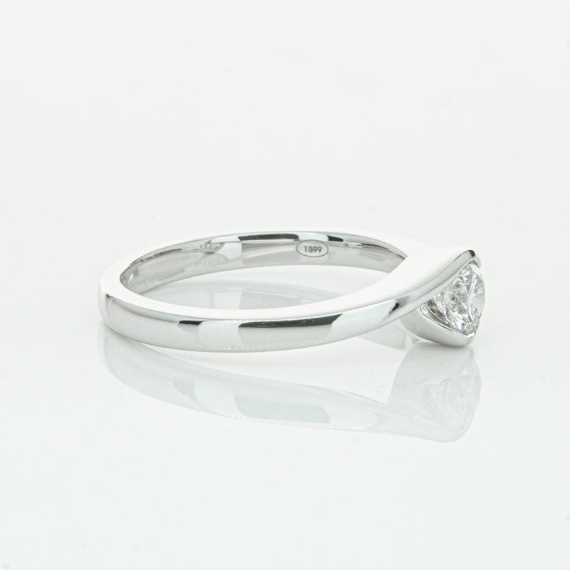18ct White Gold .30ct Diamond Embrace Ring-Ring-Walker & Hall