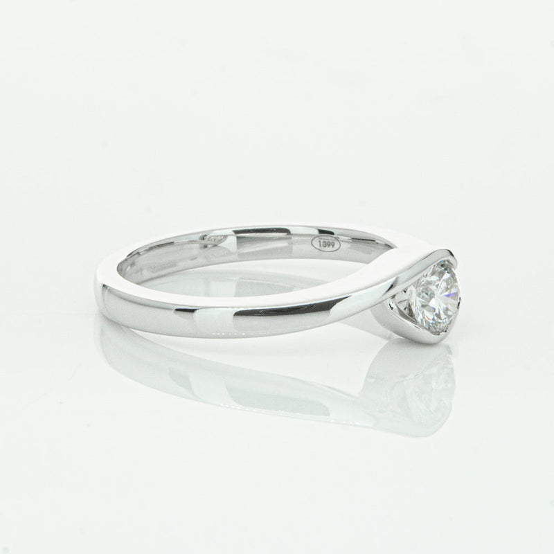 18ct White Gold .30ct Diamond Embrace Ring-Ring-Walker & Hall
