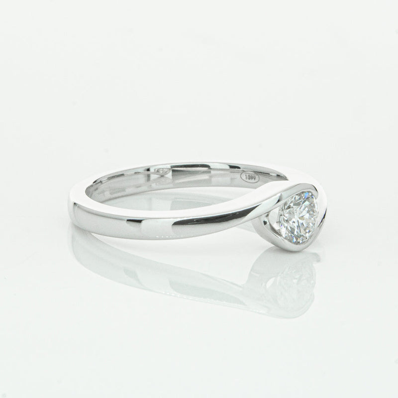 18ct White Gold .30ct Diamond Embrace Ring-Ring-Walker & Hall