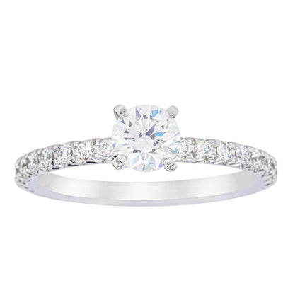 18ct White Gold .50ct Diamond Comet Ring-Ring-Walker & Hall
