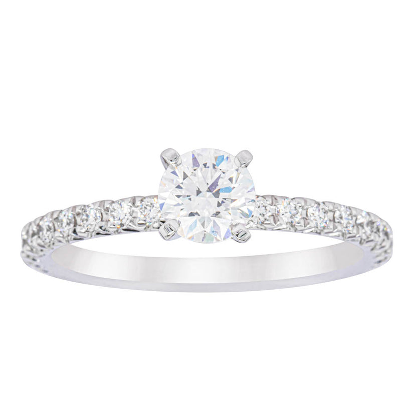 18ct White Gold .50ct Diamond Comet Ring-Ring-Walker & Hall