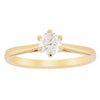 14ct Yellow Gold .40ct Diamond Lunette Ring-Ring-Walker & Hall