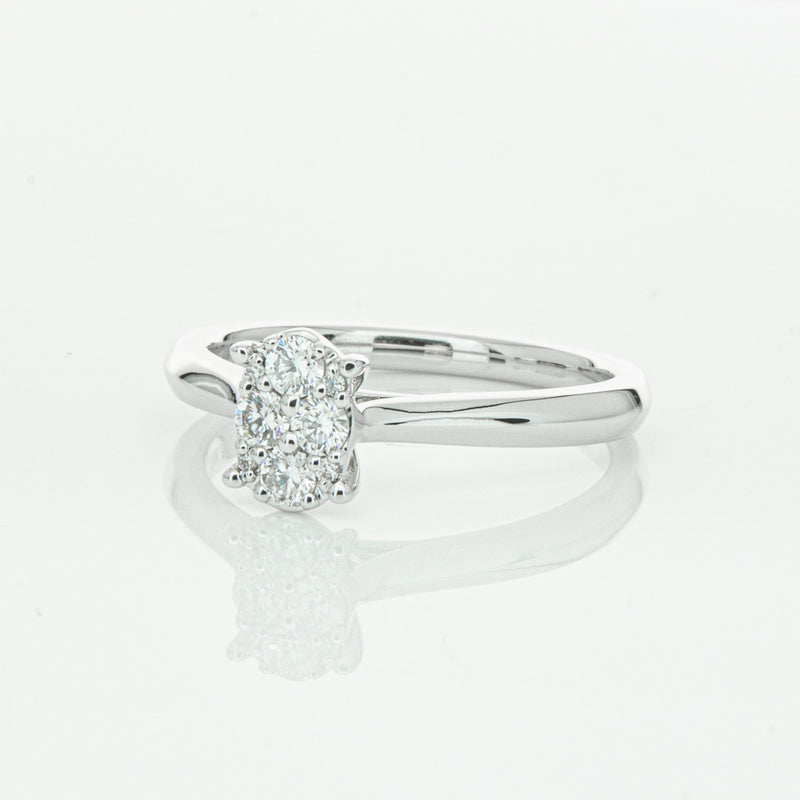14ct White Gold Diamond Mila Ring-Ring-Walker & Hall