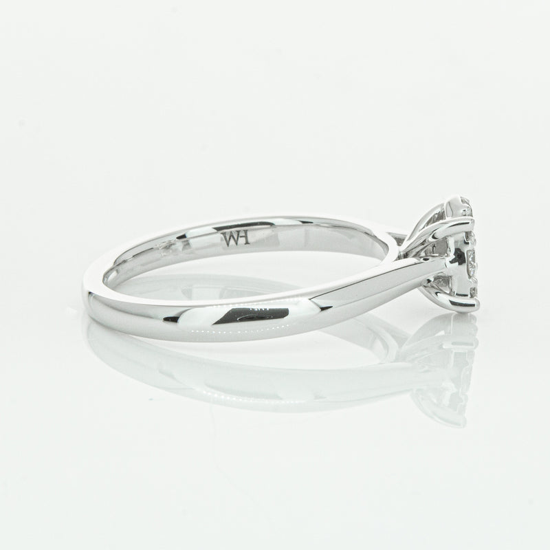 14ct White Gold Diamond Mila Ring-Ring-Walker & Hall