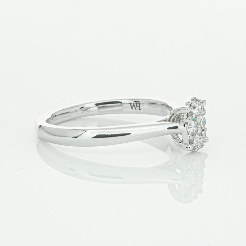 14ct White Gold Diamond Mila Ring-Ring-Walker & Hall