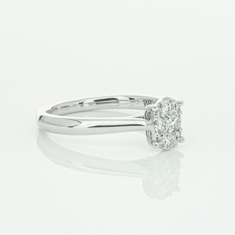 14ct White Gold Diamond Mila Ring-Ring-Walker & Hall