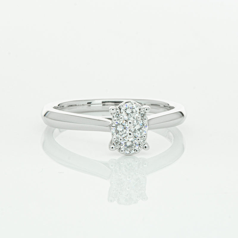 14ct White Gold Diamond Mila Ring-Ring-Walker & Hall