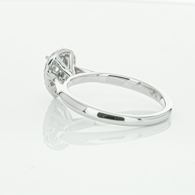 14ct White Gold Diamond Pear Saturn Ring-Ring-Walker & Hall