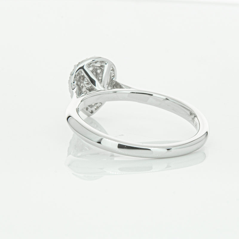 14ct White Gold Diamond Pear Saturn Ring-Ring-Walker & Hall