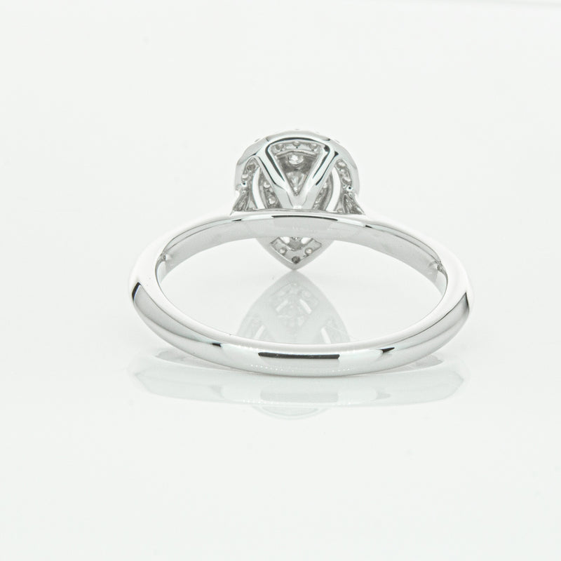 14ct White Gold Diamond Pear Saturn Ring-Ring-Walker & Hall