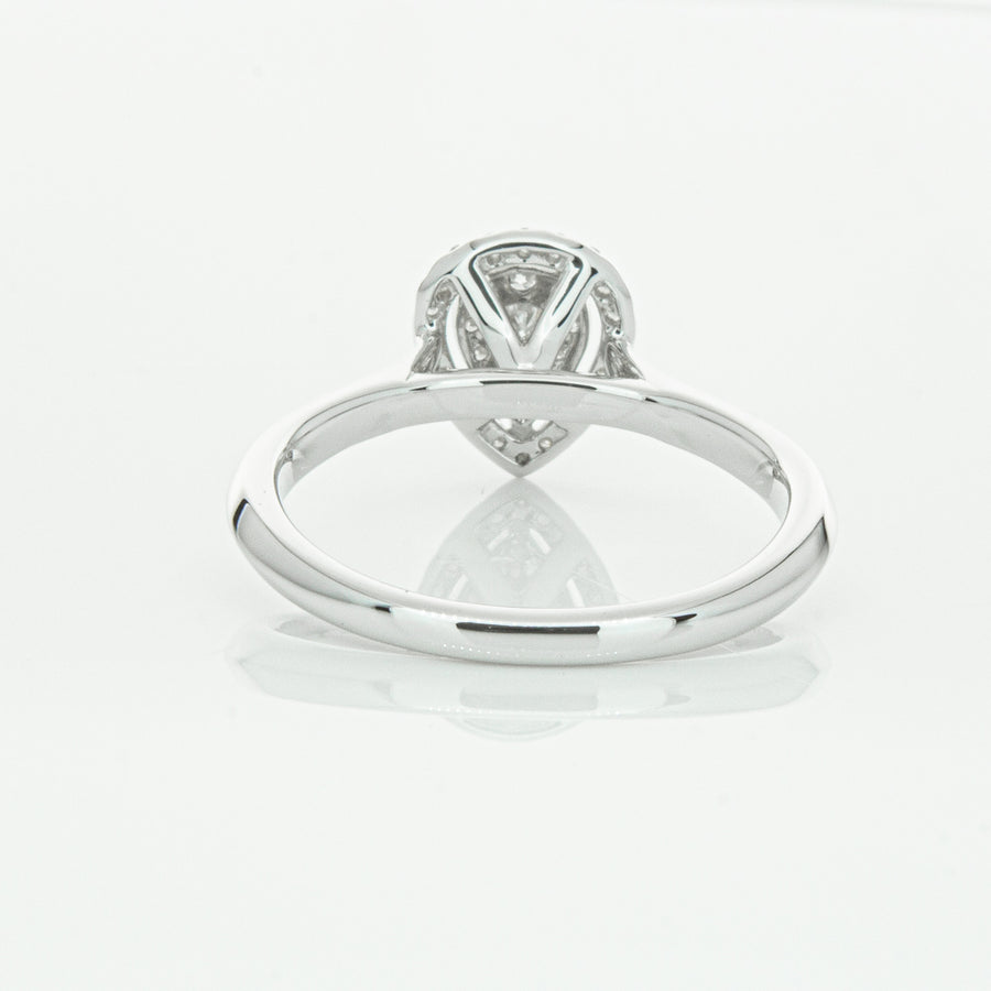 14ct White Gold Diamond Pear Saturn Ring-Ring-Walker & Hall