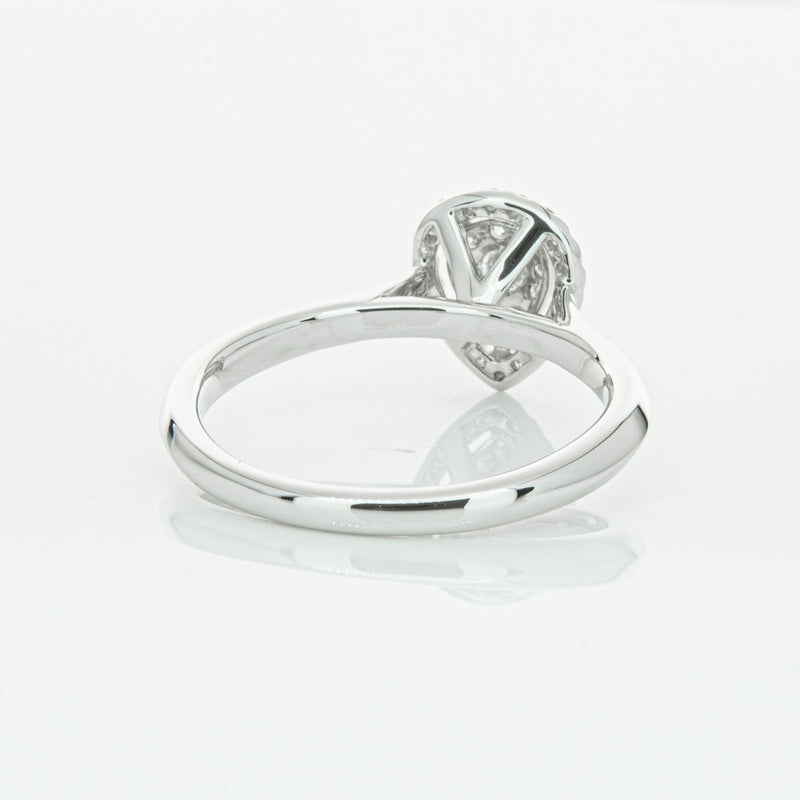 14ct White Gold Diamond Pear Saturn Ring-Ring-Walker & Hall