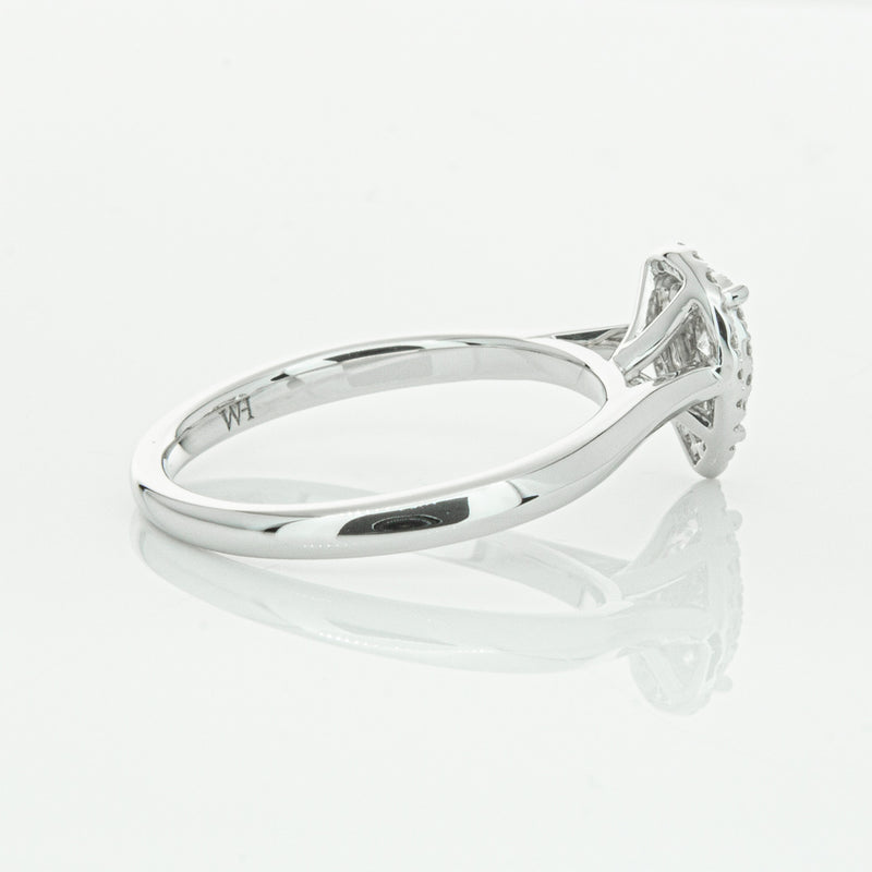 14ct White Gold Diamond Pear Saturn Ring-Ring-Walker & Hall