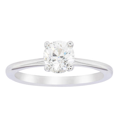 18ct White Gold Old Mine Cut Diamond Ring-Ring-Walker & Hall