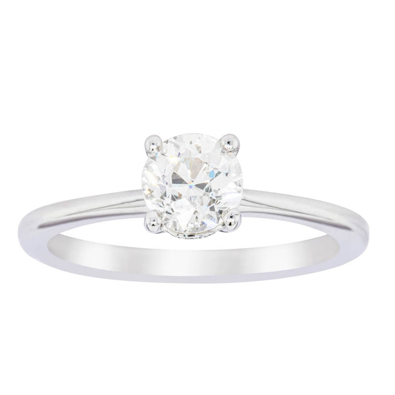 18ct White Gold Old Mine Cut Diamond Ring-Ring-Walker & Hall