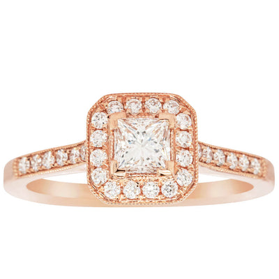 18ct Rose Gold .40ct Diamond Mandalay Ring-Ring-Walker & Hall