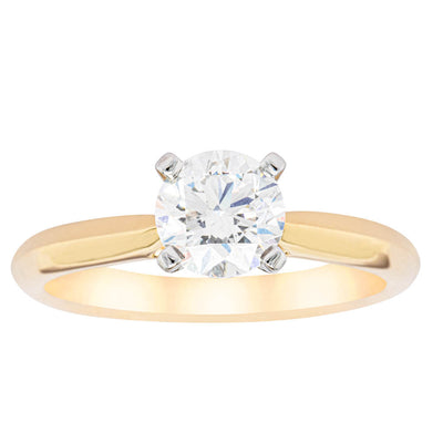 18ct Yellow Gold 1.00ct Diamond Venetian Ring-Ring-Walker & Hall