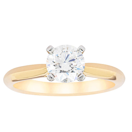 18ct Yellow Gold 1.00ct Diamond Venetian Ring-Ring-Walker & Hall