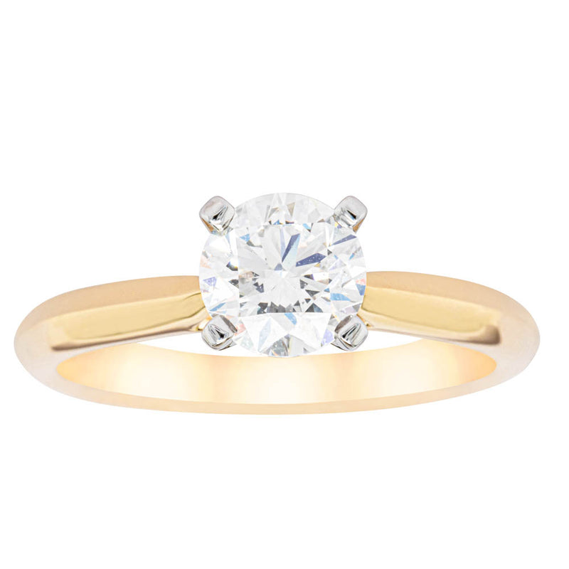 18ct Yellow Gold 1.00ct Diamond Venetian Ring-Ring-Walker & Hall