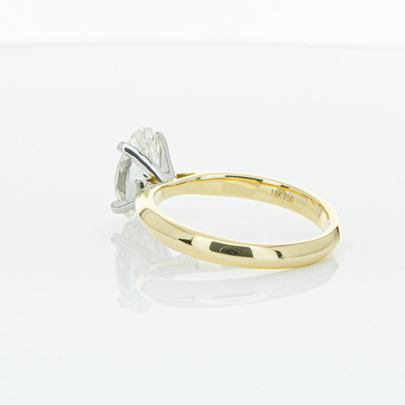 18ct Yellow Gold Oval Cut Diamond Venetian Ring-Ring-Walker & Hall