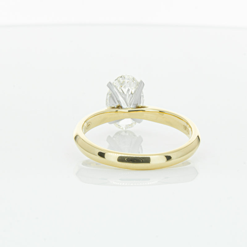 18ct Yellow Gold Oval Cut Diamond Venetian Ring-Ring-Walker & Hall