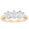 18ct Yellow Gold 1.52ct Diamond Trilogy Ring-Ring-Walker & Hall