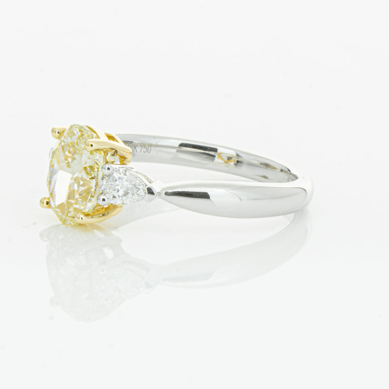 18ct White Gold Oval Cut Yellow Diamond Ayla Ring-Ring-Walker & Hall