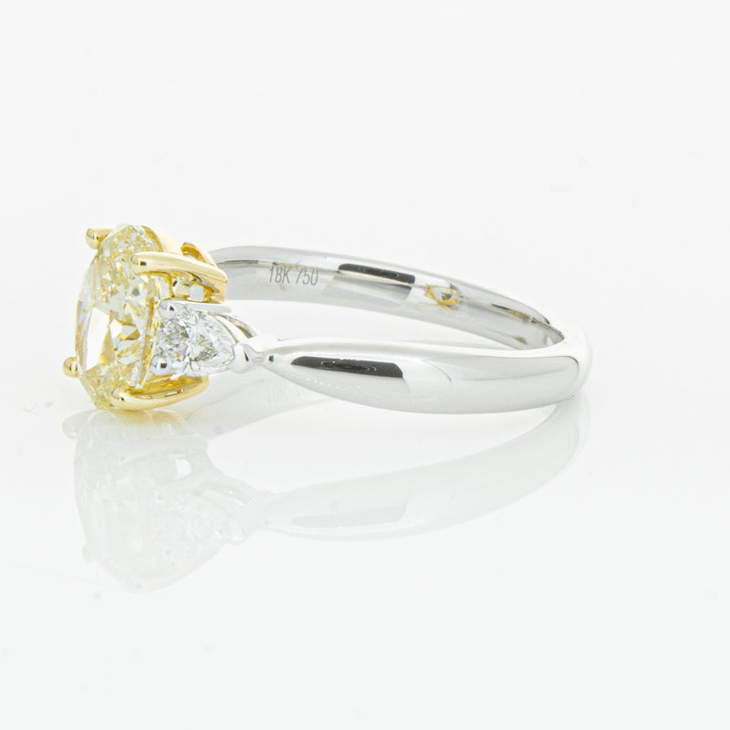 18ct White Gold Oval Cut Yellow Diamond Ayla Ring-Ring-Walker & Hall
