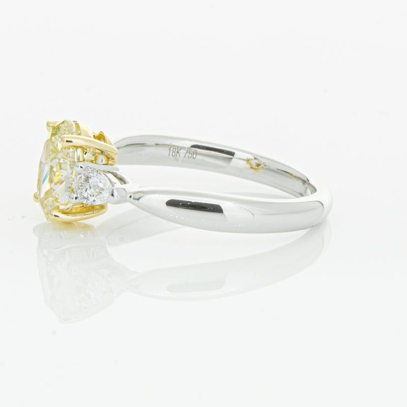 18ct White Gold Oval Cut Yellow Diamond Ayla Ring-Ring-Walker & Hall