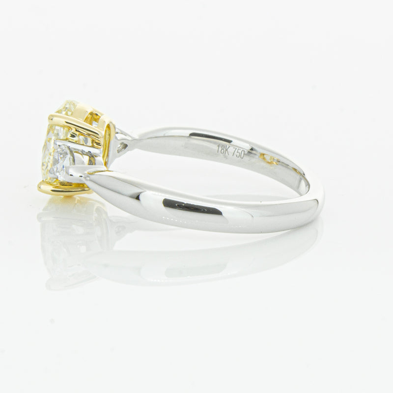 18ct White Gold Oval Cut Yellow Diamond Ayla Ring-Ring-Walker & Hall