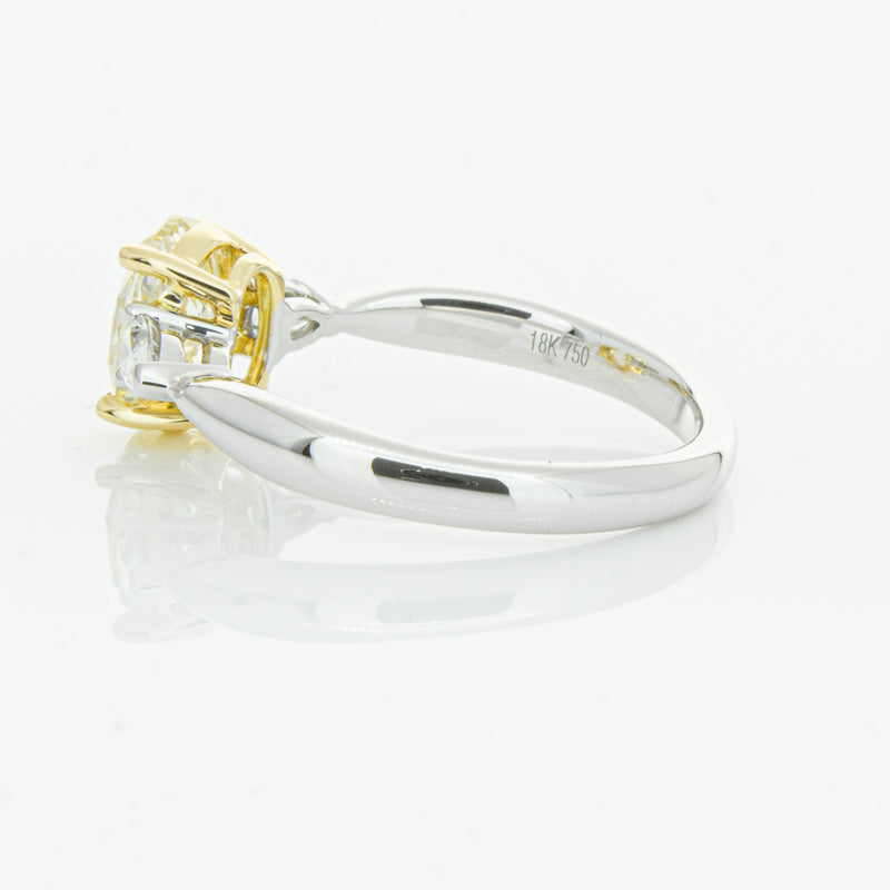 18ct White Gold Oval Cut Yellow Diamond Ayla Ring-Ring-Walker & Hall