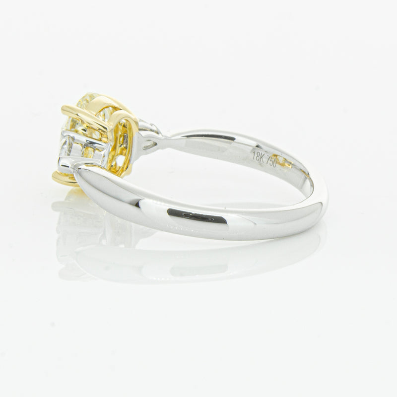 18ct White Gold Oval Cut Yellow Diamond Ayla Ring-Ring-Walker & Hall