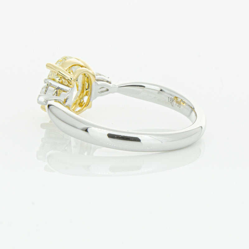 18ct White Gold Oval Cut Yellow Diamond Ayla Ring-Ring-Walker & Hall
