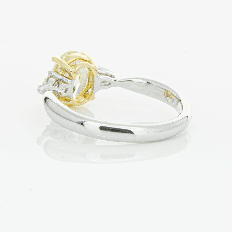 18ct White Gold Oval Cut Yellow Diamond Ayla Ring-Ring-Walker & Hall