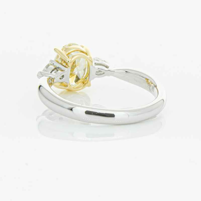 18ct White Gold Oval Cut Yellow Diamond Ayla Ring-Ring-Walker & Hall