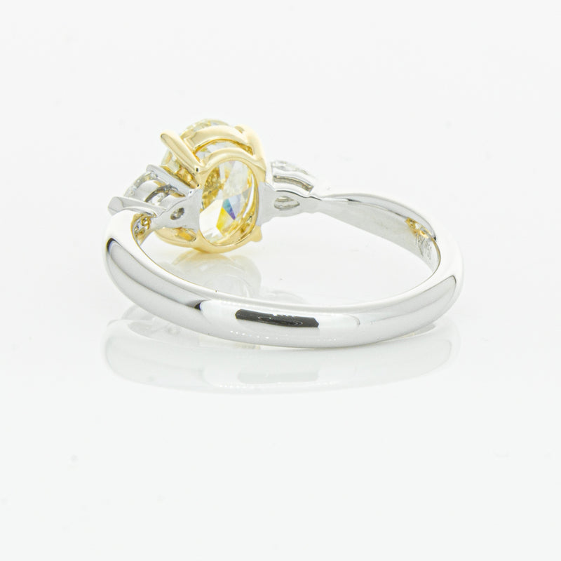 18ct White Gold Oval Cut Yellow Diamond Ayla Ring-Ring-Walker & Hall