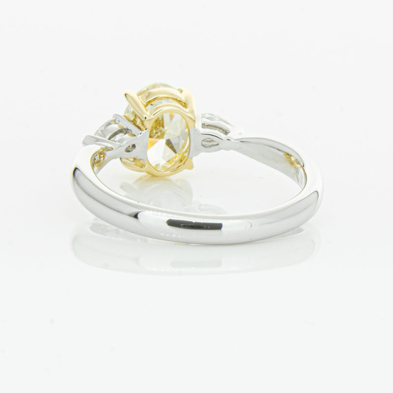 18ct White Gold Oval Cut Yellow Diamond Ayla Ring-Ring-Walker & Hall