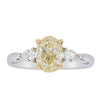 18ct White Gold Oval Cut Yellow Diamond Ayla Ring-Ring-Walker & Hall