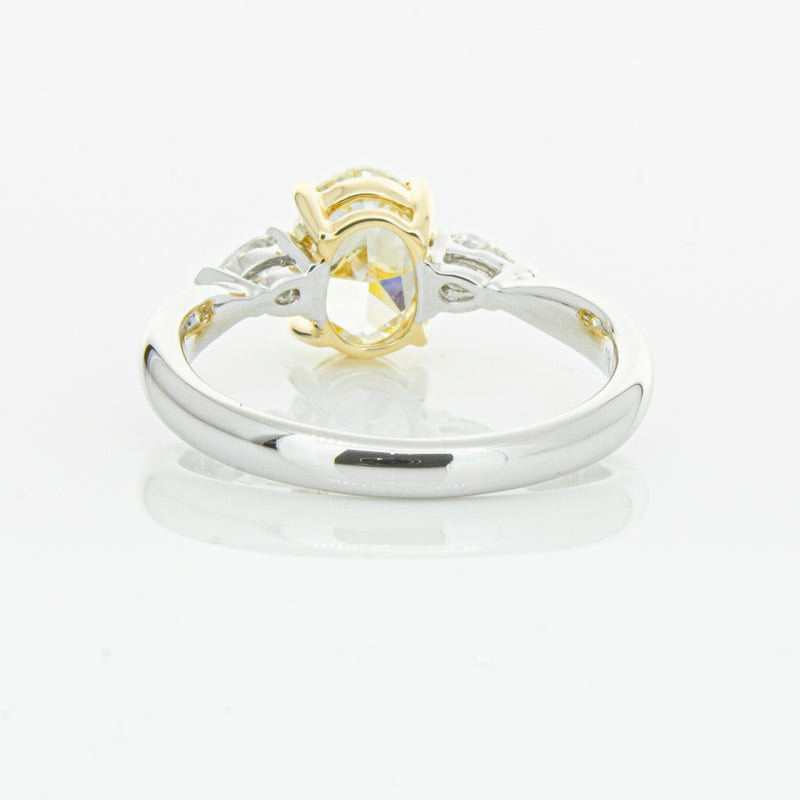 18ct White Gold Oval Cut Yellow Diamond Ayla Ring-Ring-Walker & Hall