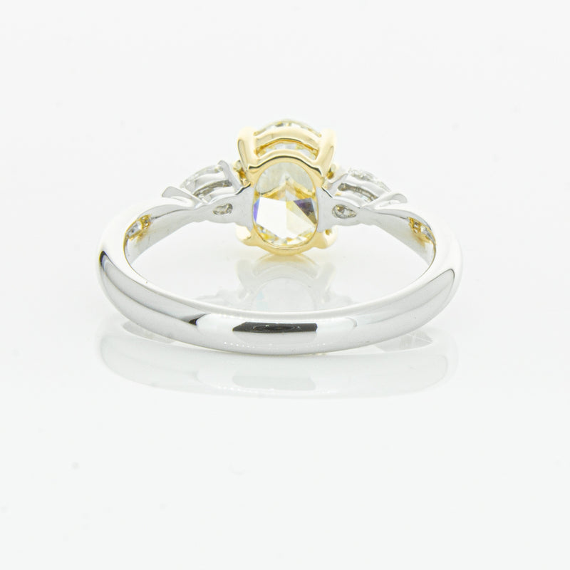 18ct White Gold Oval Cut Yellow Diamond Ayla Ring-Ring-Walker & Hall