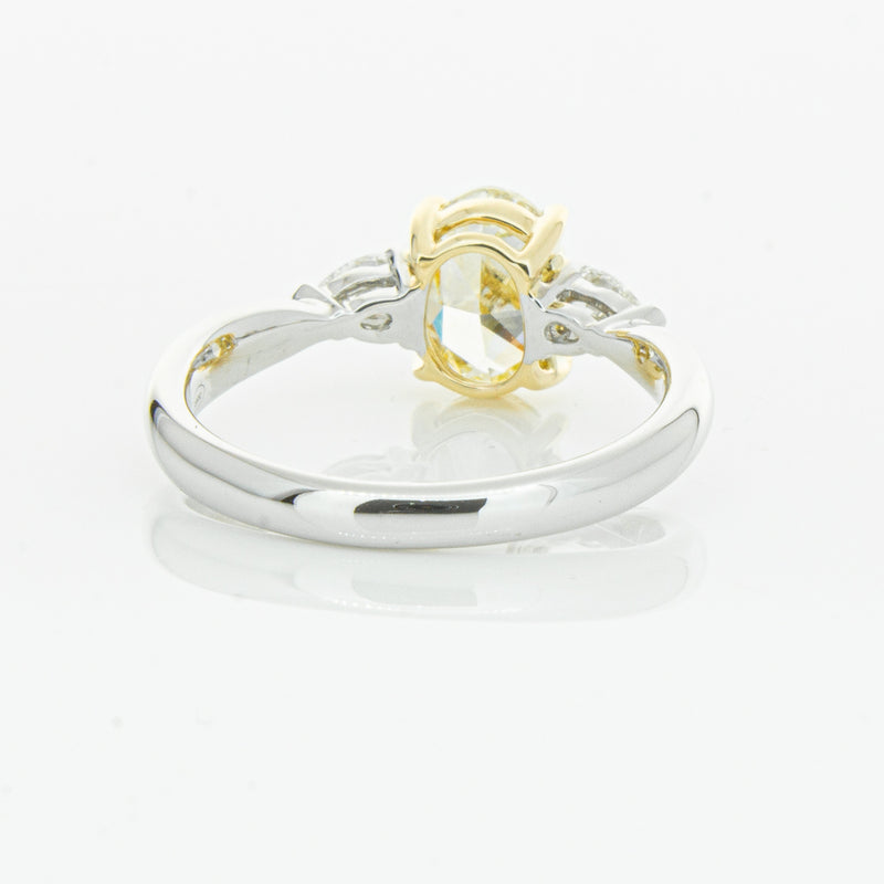 18ct White Gold Oval Cut Yellow Diamond Ayla Ring-Ring-Walker & Hall