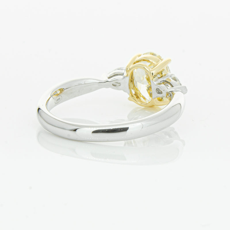 18ct White Gold Oval Cut Yellow Diamond Ayla Ring-Ring-Walker & Hall
