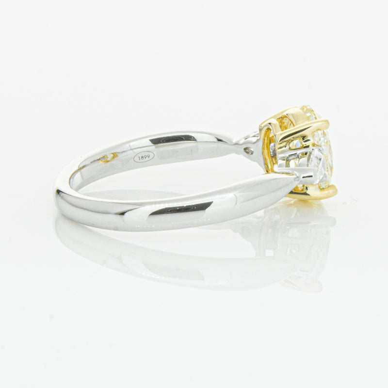 18ct White Gold Oval Cut Yellow Diamond Ayla Ring-Ring-Walker & Hall
