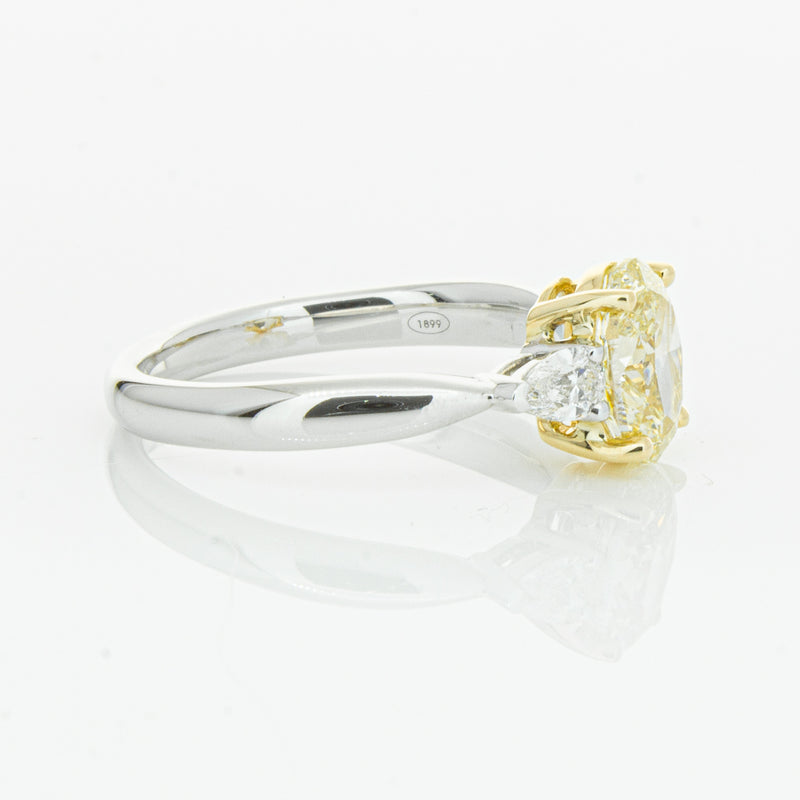18ct White Gold Oval Cut Yellow Diamond Ayla Ring-Ring-Walker & Hall