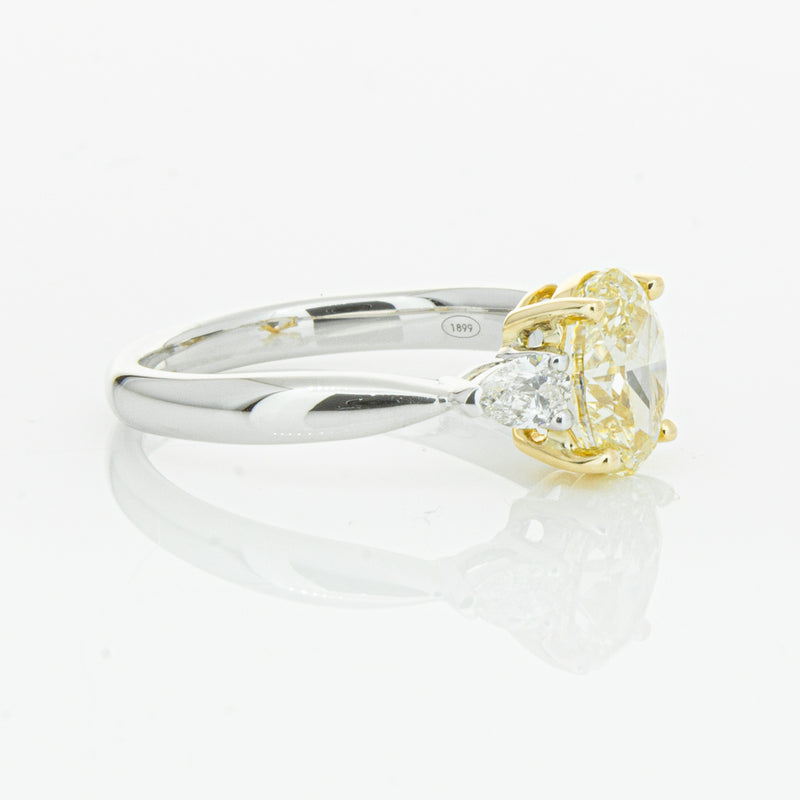 18ct White Gold Oval Cut Yellow Diamond Ayla Ring-Ring-Walker & Hall