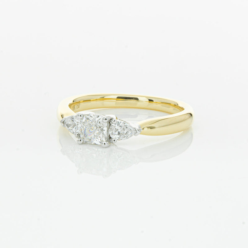 18ct Yellow Gold .51ct Cushion Cut Diamond Ayla Ring-Ring-Walker & Hall