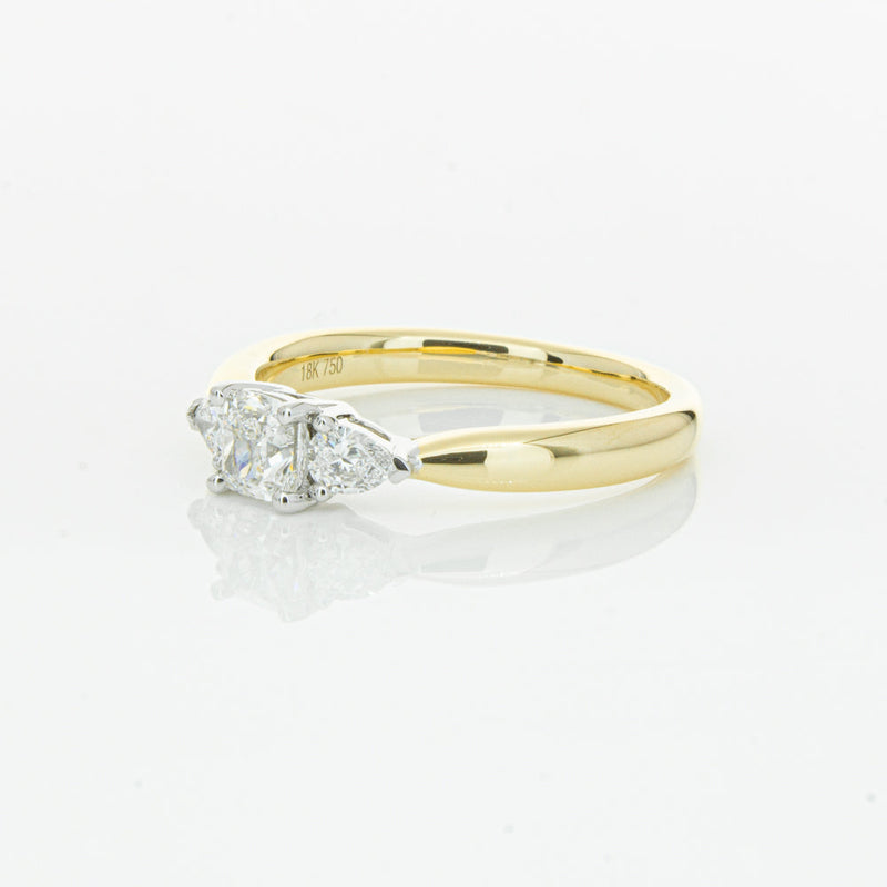 18ct Yellow Gold .51ct Cushion Cut Diamond Ayla Ring-Ring-Walker & Hall