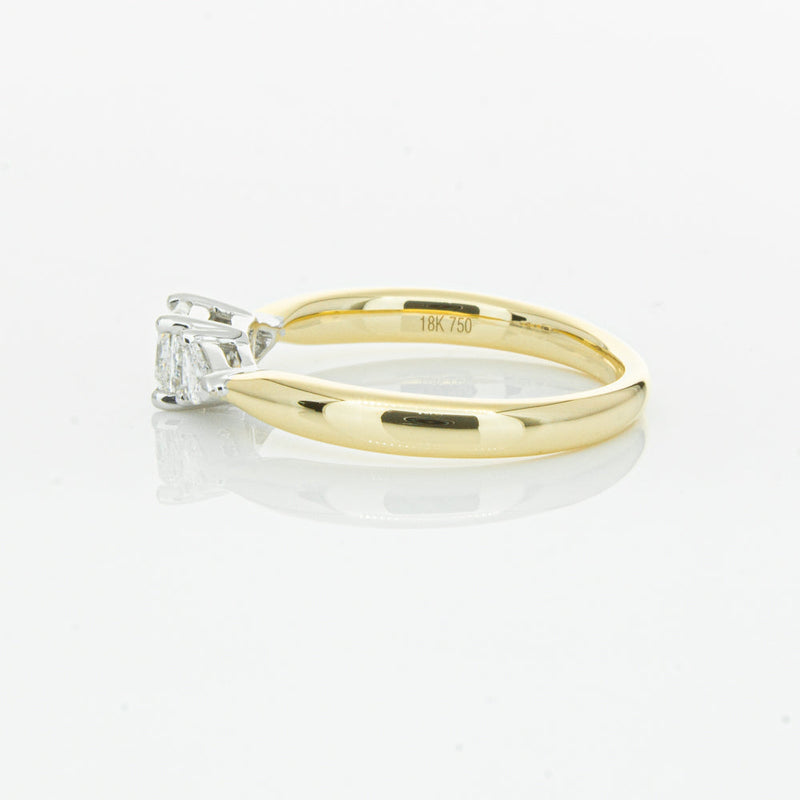 18ct Yellow Gold .51ct Cushion Cut Diamond Ayla Ring-Ring-Walker & Hall