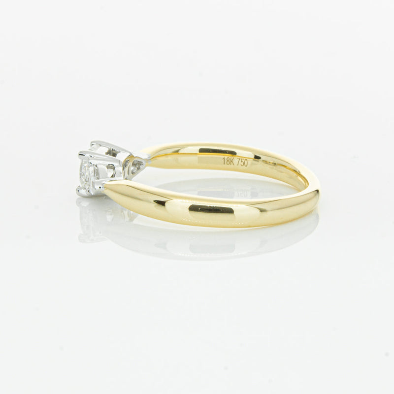 18ct Yellow Gold .51ct Cushion Cut Diamond Ayla Ring-Ring-Walker & Hall